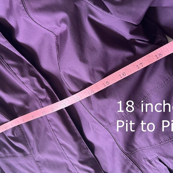 Eddie Bauer Purple WeatherEdge Jacket, removable lining and hood, size Medium - Picture 9 of 14